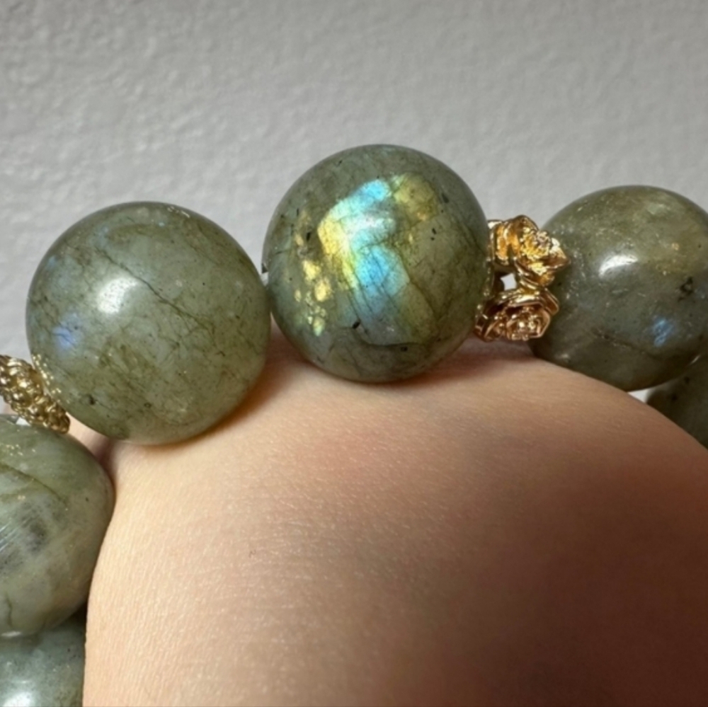 🎋Xiu Jade Rabbit Labradorite Bracelet - Picture 12 of 16
